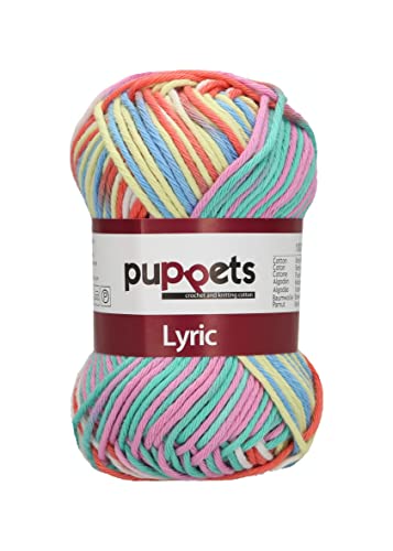 Puppets Lyric Multicolor, Stärke: 8 Aufmachung: 50G, Lauflänge: 70M Lollipop Häkelgarne von Puppets