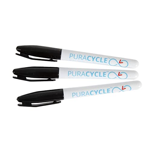 PuraCycle FB284 Ungiftige Marker, Schwarz, 3 Stück von PuraCycle