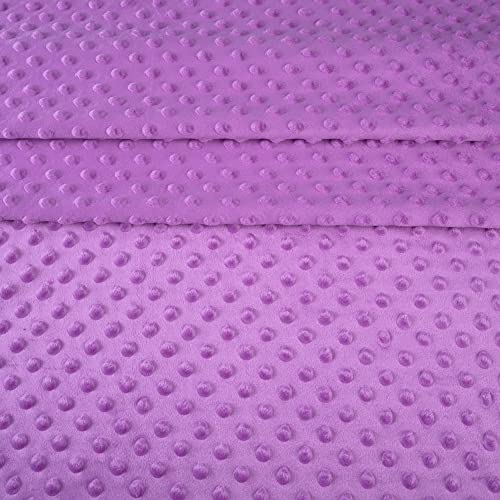 MINKY DOT – flauschiger Plüschstoff mit Noppen, Fleece, Meterware - Violett von Pure Textilien