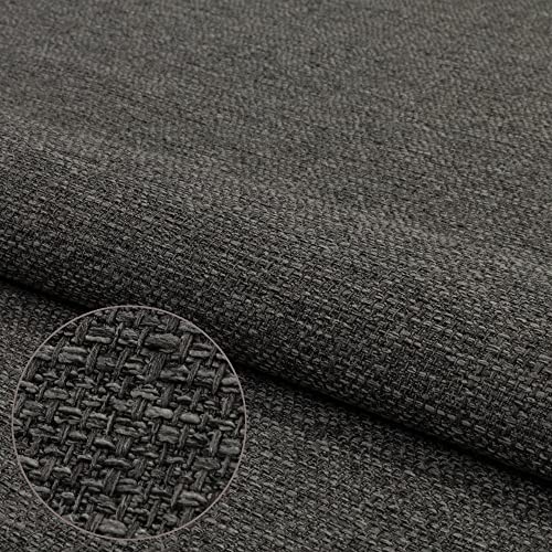 Webstoff Strukturstoff Portland - Möbelstoff Polsterstoff Uni Meterware - grau 91 von Pure Textilien