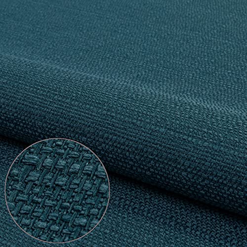 Webstoff Strukturstoff Portland - Möbelstoff Polsterstoff Uni Meterware - türkis 85 von Pure Textilien
