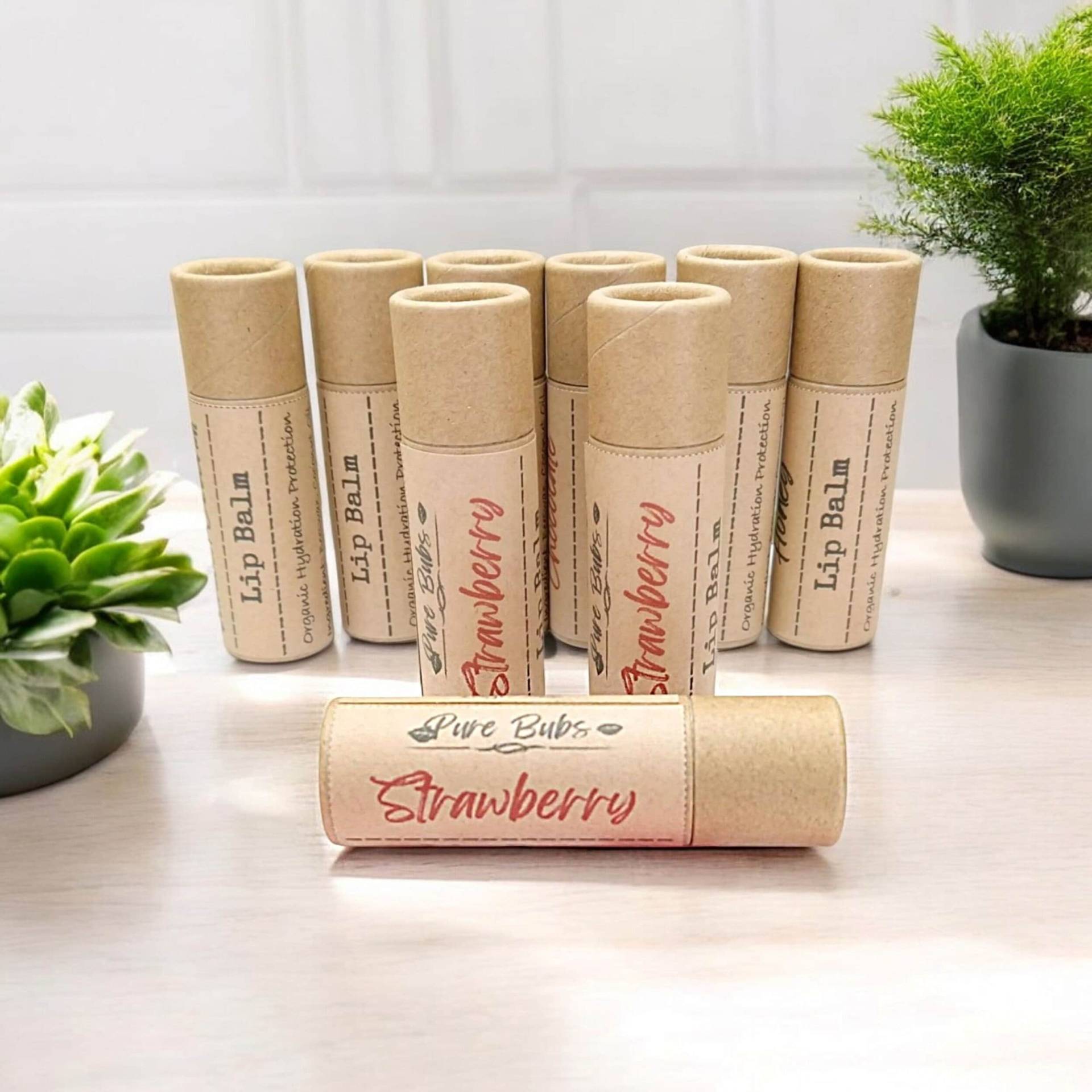 Erdbeere Natürlicher Lippenbalsam, Bio-Self Care Mit Kakaobutter, Veganer Lippenbalsam Erdbeere Natürlicher Lippenbalsam, Bio-Self Care Mit Kakaobutter, Veganer Lippenbalsam von PurebubsCreations