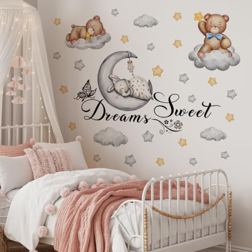 Purekay Wandtattoo Kaninchen auf Mond Wandaufkleber Tiere Wolken und Sterne Wandsticker Kinderzimmer Babyzimmer Schlafzimmer Wanddeko Deko Purekay Wandtattoo Kaninchen auf Mond Wandaufkleber Tiere Wolken und Sterne Wandsticker Kinderzimmer Babyzimmer Schlafzimmer Wanddeko Deko von Purekay