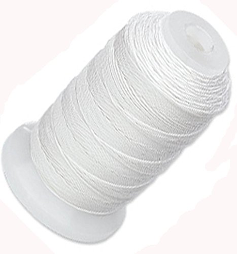 Simply Silk Perlenschnur, Größe E, Weiß, 0,325 mm, Spule, 200 Meter zum Auffädeln von Weben und Knoten von Purely Silk