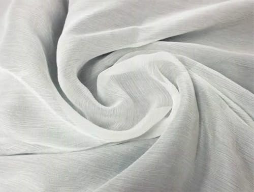 100 % Seide, zerknitterter Chiffon-Stoff, 111,8 cm breit, gefärbt, natürlich, 50 g von Puresilks