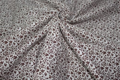 10131 Leinenstoff, 100 % Leinen, schöner brauner Blumendruck, 147,3 cm breit 10131 Leinenstoff, 100 % Leinen, schöner brauner Blumendruck, 147,3 cm breit von Puresilks