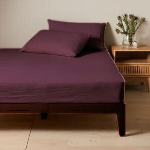 Bettwäsche-Set aus Leinen, 137 x 190 cm, Kastanienbraun Bettwäsche-Set aus Leinen, 137 x 190 cm, Kastanienbraun von Puresilks