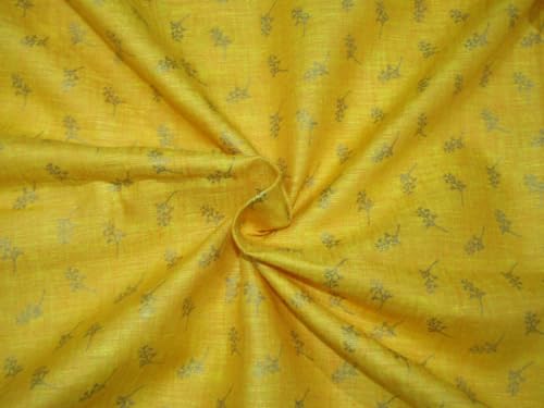 Hochwertiger Leinenstoff mit Goldfolien-Druck, 147,3 cm breites Leinen Hochwertiger Leinenstoff mit Goldfolien-Druck, 147,3 cm breites Leinen von Puresilks