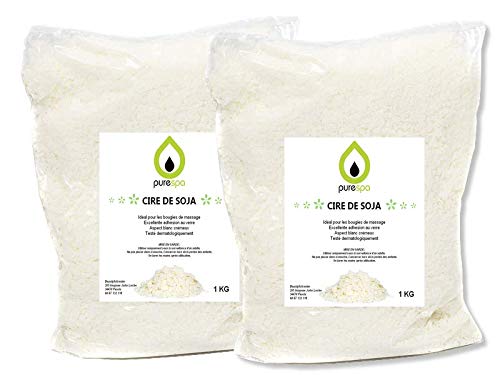 Purespa Sojawachs für Kerzen 2 kg in Flocken – für 100% natürliche und organische Kerzen Purespa Sojawachs für Kerzen 2 kg in Flocken – für 100% natürliche und organische Kerzen von PURENAIL