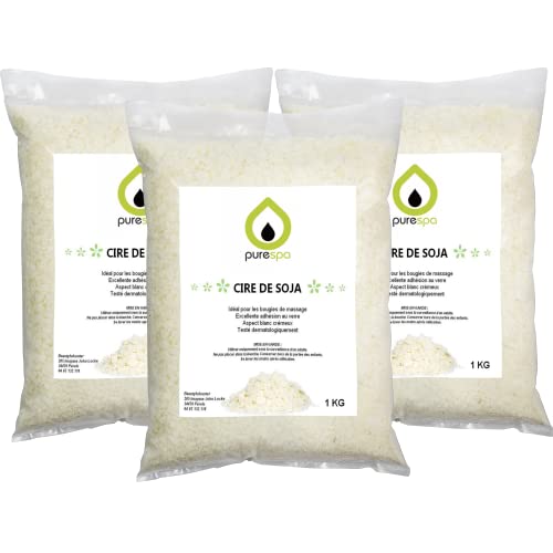 Purespa Sojawachs für Kerzen 3 kg in Flocken – für 100% natürliche und organische Kerzen Purespa Sojawachs für Kerzen 3 kg in Flocken – für 100% natürliche und organische Kerzen von PURENAIL