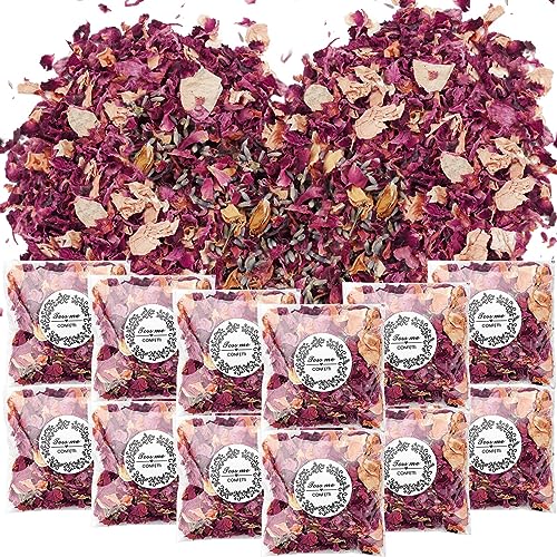 PuretéavHom 12er Pack Blütenkonfetti Hochzeit Natürliches Streublumen Rosenblätter Hochzeit zum Streuen Getrocknet Blütenblätter Hochzeit Konfetti Biologisch Abbaubares für Geburtstag Party DIY Deko PuretéavHom 12er Pack Blütenkonfetti Hochzeit Natürliches Streublumen Rosenblätter Hochzeit zum Streuen Getrocknet Blütenblätter Hochzeit Konfetti Biologisch Abbaubares für Geburtstag Party DIY Deko von PuretéavHom