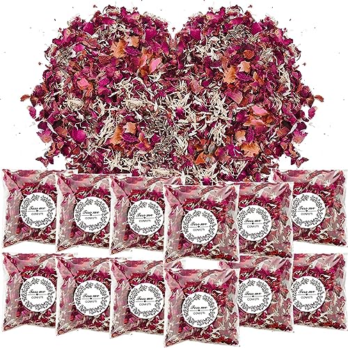 PuretéavHom 12er Pack Blütenkonfetti Natürliches Streublumen Hochzeit Rosenblätter Hochzeit zum Streuen Getrocknet Blütenblätter Hochzeit Biologisch Abbaubares Konfetti für Geburtstag Party DIY Deko PuretéavHom 12er Pack Blütenkonfetti Natürliches Streublumen Hochzeit Rosenblätter Hochzeit zum Streuen Getrocknet Blütenblätter Hochzeit Biologisch Abbaubares Konfetti für Geburtstag Party DIY Deko von PuretéavHom