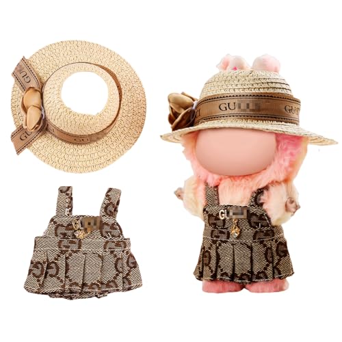 Puppenkleid & Outfit Set für Labobo Puppen,La Blind Box bubu,Puppenkleid,Puppenhüte,Puppenkleidung 18cm,17 cm,Puppenzubehör,Puppenkleidung,Geschenk für Sammler,Kleider,Mützen,Kaki Puppenkleid & Outfit Set für Labobo Puppen,La Blind Box bubu,Puppenkleid,Puppenhüte,Puppenkleidung 18cm,17 cm,Puppenzubehör,Puppenkleidung,Geschenk für Sammler,Kleider,Mützen,Kaki von Purhole