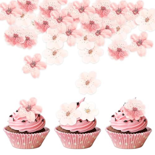 Tortendeko Blumen Essbare Tortendeko, 50 Essbare Kirschblüten Cupcake Deko, Kirschblüten Torten Deko, Perfekt für Hochzeiten, Baby-Shower und Geburtstagsfeiern Tortendeko Blumen Essbare Tortendeko, 50 Essbare Kirschblüten Cupcake Deko, Kirschblüten Torten Deko, Perfekt für Hochzeiten, Baby-Shower und Geburtstagsfeiern von PurityPeak