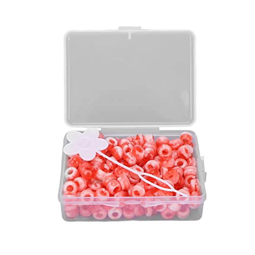 Kit de cuentas de pony Color Candy Joyas de brije Hacer cuentas de cuentas para artesanías de collar de brazaletes que hacen resina de plástico 8 mm 200 piezas (red) von Purokise