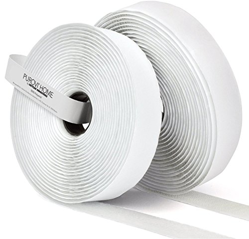 Purovi Klettband 5m selbstklebend 20mm breit Weiss von Purovi