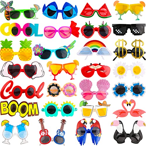 Party-Sonnenbrille, lustige hawaiianische Brille für Jungen und Mädchen, Party, Verkleidung, tropische Make-up-Requisiten, Urlaubsgeschenke, Strand-Mottoparty-Zubehör Party-Sonnenbrille, lustige hawaiianische Brille für Jungen und Mädchen, Party, Verkleidung, tropische Make-up-Requisiten, Urlaubsgeschenke, Strand-Mottoparty-Zubehör von Puteraya