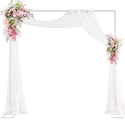 Robuster Hintergrundständer, 2,4 m x 2,4 m, weißes Rohr und Vorhang-Hintergrund, Ständer-Set, verstellbarer Metallhintergrund, Sand für Hochzeit, Fotoautomaten, Ausstellung, Dekoration Robuster Hintergrundständer, 2,4 m x 2,4 m, weißes Rohr und Vorhang-Hintergrund, Ständer-Set, verstellbarer Metallhintergrund, Sand für Hochzeit, Fotoautomaten, Ausstellung, Dekoration von Putros