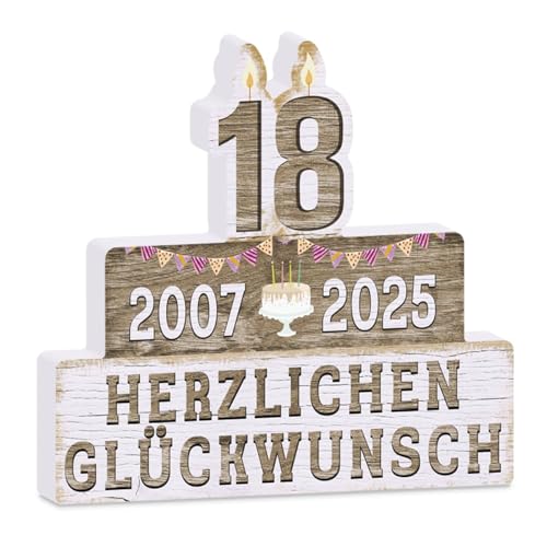 Putuo Decor 18 Geburtstag Tischaufsteller – 2007 bis 2025 – Deko mit Herzlichen Glückwunsch aus PVC für Volljährigkeit & Jugendfeiern Putuo Decor 18 Geburtstag Tischaufsteller – 2007 bis 2025 – Deko mit Herzlichen Glückwunsch aus PVC für Volljährigkeit & Jugendfeiern von Putuo Decor