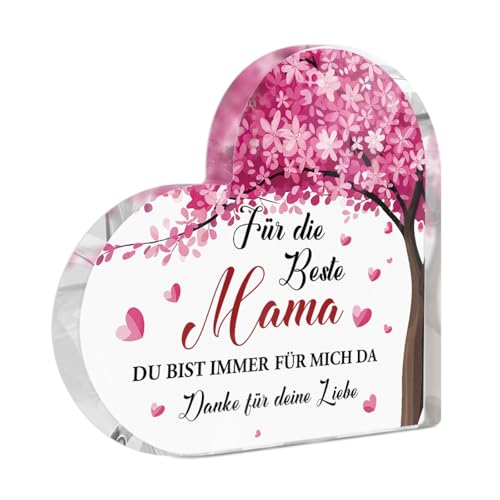 Putuo Decor Beste Mama Acryl Herz Deko – Liebevolle Tischdekoration mit Spruch, Geschenk für Mutter Putuo Decor Beste Mama Acryl Herz Deko – Liebevolle Tischdekoration mit Spruch, Geschenk für Mutter von Putuo Decor