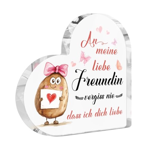 Putuo Decor Freundin Acryl Herz Deko – Liebevolle Tischdekoration mit Spruch, Geschenk für Beste Freundin Putuo Decor Freundin Acryl Herz Deko – Liebevolle Tischdekoration mit Spruch, Geschenk für Beste Freundin von Putuo Decor