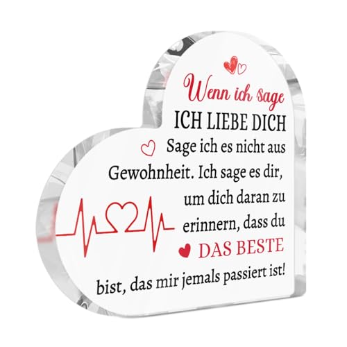 Putuo Decor Ich Liebe Dich Acryl Herz Deko – Romantische Tischdekoration mit Herzschlag-Design, Geschenk für Partner Putuo Decor Ich Liebe Dich Acryl Herz Deko – Romantische Tischdekoration mit Herzschlag-Design, Geschenk für Partner von Putuo Decor