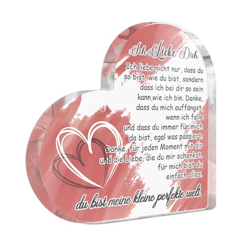 Putuo Decor Ich Liebe Dich Acryl Herz Deko – Romantische Tischdekoration mit Liebesspruch, Geschenk für Partner Putuo Decor Ich Liebe Dich Acryl Herz Deko – Romantische Tischdekoration mit Liebesspruch, Geschenk für Partner von Putuo Decor