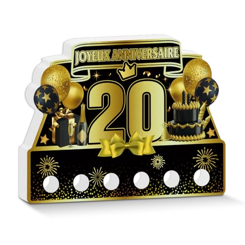Putuo Decor Zubehör zum 20. Geburtstag – Elegante Tischdekoration aus PVC – Schwarz Gold mit Luftballons und Text Happy Birthday Putuo Decor Zubehör zum 20. Geburtstag – Elegante Tischdekoration aus PVC – Schwarz Gold mit Luftballons und Text Happy Birthday von Putuo Decor
