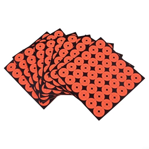 Neonorangefarbenes Papier für Bullseye-Aufkleber, 2,5 cm Durchmesser, 360 Stück zum Üben Neonorangefarbenes Papier für Bullseye-Aufkleber, 2,5 cm Durchmesser, 360 Stück zum Üben von Puupaa