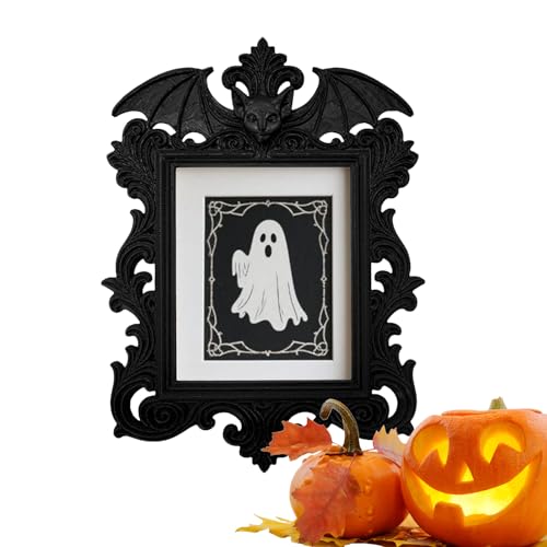 Puwaiio Bilderrahmen,Halloween Deko 3D Wandhalter | Retro Wanddekoration Für Wohnzimmer Schlafzimmer Schreibtisch Vitrine von Puwaiio