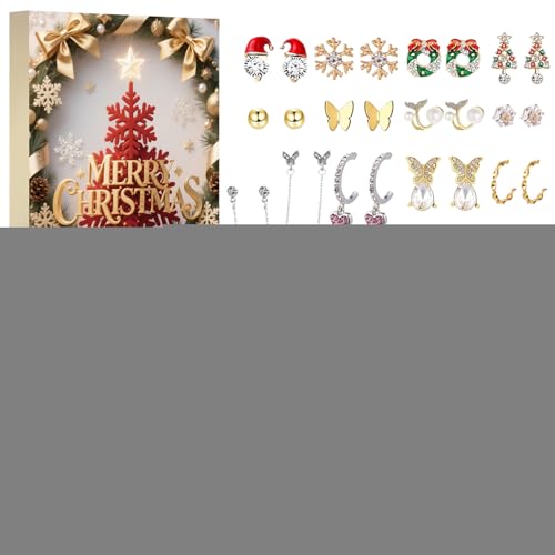 Puwaiio Countdown Zu Weihnachten,25-Tage Weihnachtsschmuckset | Schmuck Set Armband Anhänger Ringe Accessoires für Saisonfeste Puwaiio Countdown Zu Weihnachten,25-Tage Weihnachtsschmuckset | Schmuck Set Armband Anhänger Ringe Accessoires für Saisonfeste von Puwaiio