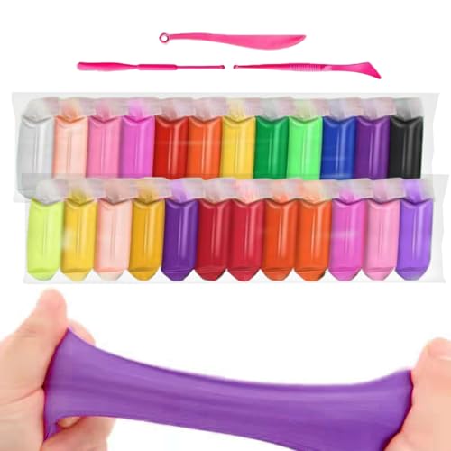 Puwaiio Kinder Knet-Set Modelliermasse - Mehrfarbiges Lufttrocknendes Knetmasse-Set Für Kinder,Sichere Bunte Knete Spielzeug Für Mädchen Basteln Zuhause Schule Unterricht Puwaiio Kinder Knet-Set Modelliermasse - Mehrfarbiges Lufttrocknendes Knetmasse-Set Für Kinder,Sichere Bunte Knete Spielzeug Für Mädchen Basteln Zuhause Schule Unterricht von Puwaiio