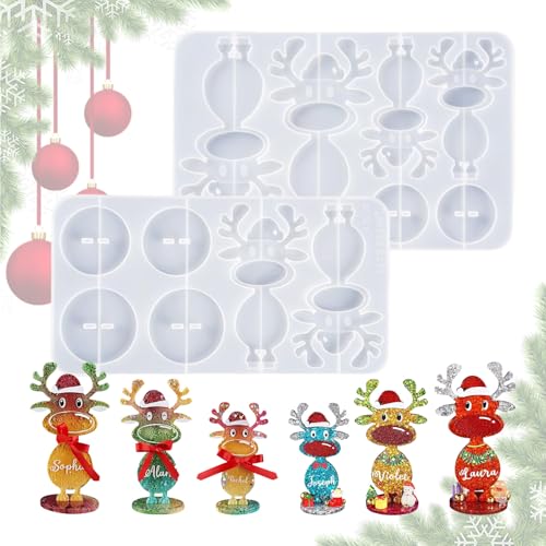 Puwaiio Weihnachts Rentier Gießformen | Stehender Rentier Silikonformen Für Resin Gießen - 2 Stücke Saisonale Kunsthandwerk Formen Für Festliche Epoxy Guss Ton Polymer Heimdekoration Kreativprojekte Puwaiio Weihnachts Rentier Gießformen | Stehender Rentier Silikonformen Für Resin Gießen - 2 Stücke Saisonale Kunsthandwerk Formen Für Festliche Epoxy Guss Ton Polymer Heimdekoration Kreativprojekte von Puwaiio