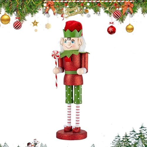 Puwaiio Weihnachtsnussknacker - Nussknacker Deko Figuren,38 cm Holzfigur Für Kamin Kinder Esstisch Fest Party Urlaub Puwaiio Weihnachtsnussknacker - Nussknacker Deko Figuren,38 cm Holzfigur Für Kamin Kinder Esstisch Fest Party Urlaub von Puwaiio