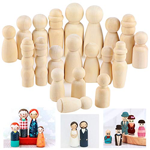 50 Stück Unvollendete Holzfiguren Puppen, Peg Puppen Holz Familie Figuren, Rohholz-Figurenkegel spielfiguren Holz, DIY natürliche BastelnHolz für Geburtstag Hochzeit Dekoration Bemalen Basteln 50 Stück Unvollendete Holzfiguren Puppen, Peg Puppen Holz Familie Figuren, Rohholz-Figurenkegel spielfiguren Holz, DIY natürliche BastelnHolz für Geburtstag Hochzeit Dekoration Bemalen Basteln von Pwsap