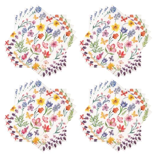 60Stück Bunt Blumen Servietten,Frühling Sommer Papierservietten Paper Napkins Flower Flowers Wegwerfservietten Bedruckte Blumen Papiertaschentücher Partyzubehör Tischdekoration,33 x 33 cm 60Stück Bunt Blumen Servietten,Frühling Sommer Papierservietten Paper Napkins Flower Flowers Wegwerfservietten Bedruckte Blumen Papiertaschentücher Partyzubehör Tischdekoration,33 x 33 cm von Pwsap