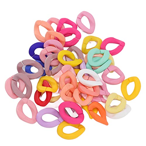 Acryl-Gliederkette, bunt, 50 Stück, Acryl-Handtaschenketten, DIY-Schmuckherstellung für Taschenketten für Halsketten für Taillenketten (einfarbige Farben) von Pwshymi