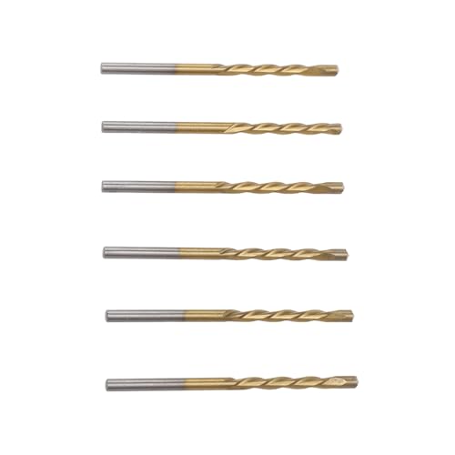 Pwshymi 50pcs 1/8 Zoll Spiralbohrbits Drehbohrbits M2 Hochgeschwindigkeitsstahl für Holzkunststoffschneidung mit 2,35 Zoll Länge 29 Mm Tiefe (Gold) von Pwshymi