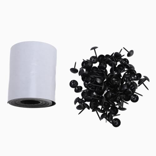 Pwshymi Faux Holzstrahlgurt PVC Leder Flexible Selbstklebende 5 -Fuß -Lücke Versteckte Klebeband mit 100 Nägeln für Deckenstrahlen Kabin -Verschlussmantel (2,36 Zoll) von Pwshymi