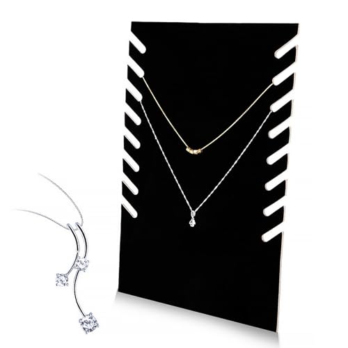 Schwarz Flanell Halskette Anhänger Kette Schmuck Büste Display Ständer Aufhänger Halter Rack Halskette Display Officeproducts von Pwshymi