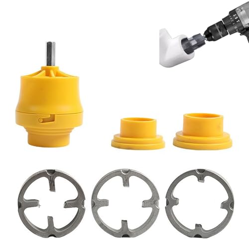 Electric Drill Compatible Pvc Pipe Threader Kit, PvcThreader for Drill, Pvc Thread Maker Tool for ElectricDrill, Plastic Pipe Threader Kit with 3 Dies, 1/2", 3/4", 1" (External) von Pwzoax