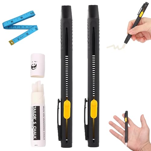 Heat Erasable Fabric Marker for Sewing, Embroidery, Quilting, Washable Erasable Replaceable Refill Marker Pen, for Use in Marking Before Cutting Clothes (Set2) von Pwzoax