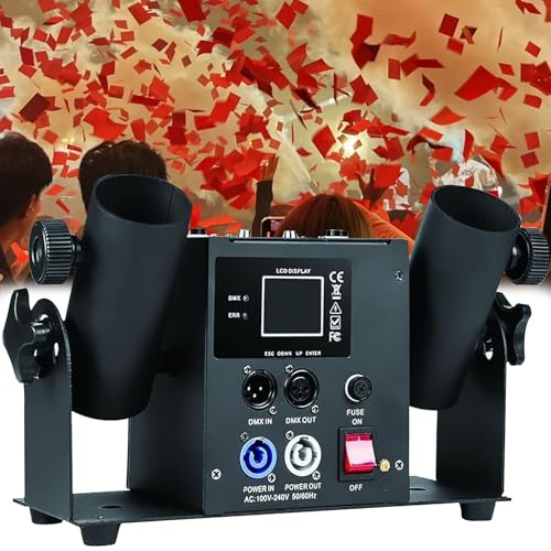 PxkVrin 2 Kopf Konfettimaschine, Double Shot Streamer Launcher, Altura De Chorro 8-10 M, für Hochzeiten, Halloween, Weihnachten. PxkVrin 2 Kopf Konfettimaschine, Double Shot Streamer Launcher, Altura De Chorro 8-10 M, für Hochzeiten, Halloween, Weihnachten. von PxkVrin