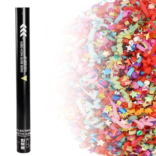 PxkVrin 25 Pcs Elektronische Multicolor Konfetti, Party-Popper 80 cm, Biologisch Abbaubar Gemischte Farbe Konfetti Shooter, für Hochzeit Und Geburtstag. ColourfulStripes PxkVrin 25 Pcs Elektronische Multicolor Konfetti, Party-Popper 80 cm, Biologisch Abbaubar Gemischte Farbe Konfetti Shooter, für Hochzeit Und Geburtstag. ColourfulStripes von PxkVrin