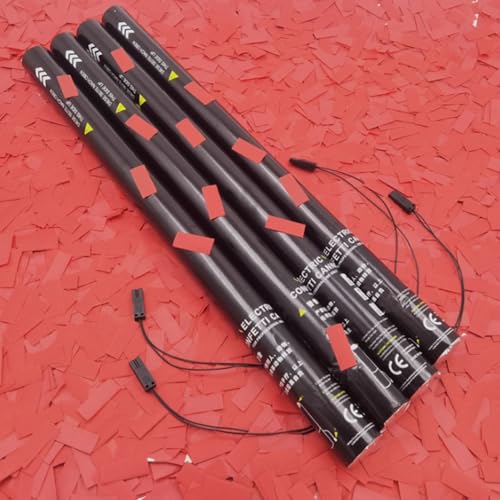 PxkVrin 25pcs 80 cm Im Konfettikanonen Set, Konfetti Bombe, Hochzeit Konfetti-Kanone, für Hochzeiten Halloween Weihnachten Bar BüHne Effekt, Bunt,Red. Red von PxkVrin