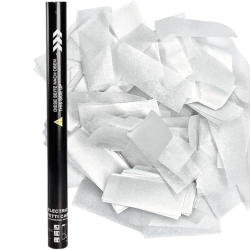 PxkVrin 80 cm Im Konfettikanonen Set, Konfettikanonen*25, Luftschlangen Kanone, 6-10 M EffekthöHe, für Geburtstage, Hochzeiten, Karneval (Gold). White von PxkVrin