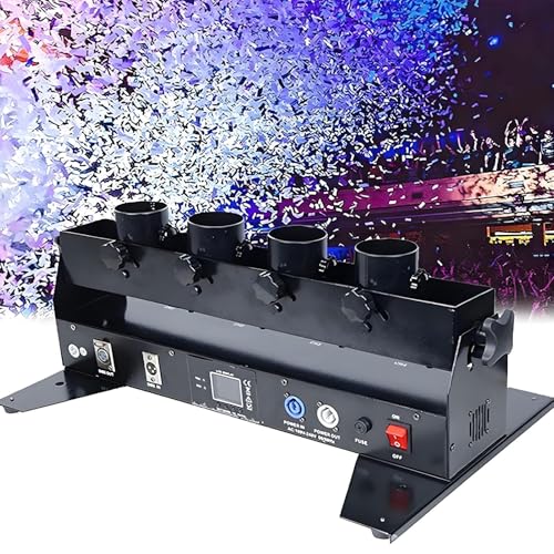 PxkVrin Elektrische Konfettikanonenmaschine, 4-Kopf-Konfettieffektmaschine, elektrischer Konfettiwerfer, für Hochzeits-Disco-Show-Club-Bühnenparty. PxkVrin Elektrische Konfettikanonenmaschine, 4-Kopf-Konfettieffektmaschine, elektrischer Konfettiwerfer, für Hochzeits-Disco-Show-Club-Bühnenparty. von PxkVrin