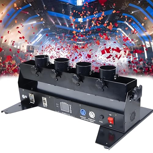 PxkVrin Elektrische Konfettikanonenmaschine, tragbare 4-Schuss-Konfettimaschine, mit DMX512 und Fernbedienung, für Hochzeits-Disco-Show-Club-Bühnenpartys. PxkVrin Elektrische Konfettikanonenmaschine, tragbare 4-Schuss-Konfettimaschine, mit DMX512 und Fernbedienung, für Hochzeits-Disco-Show-Club-Bühnenpartys. von PxkVrin