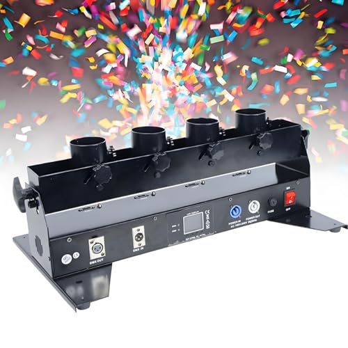 PxkVrin Konfettikanonenmaschine, tragbare 4-Schuss-Konfettipistole, mit DMX512 und Fernbedienung, für Hochzeits-Disco-Show-Club-Bühnenpartys. PxkVrin Konfettikanonenmaschine, tragbare 4-Schuss-Konfettipistole, mit DMX512 und Fernbedienung, für Hochzeits-Disco-Show-Club-Bühnenpartys. von PxkVrin