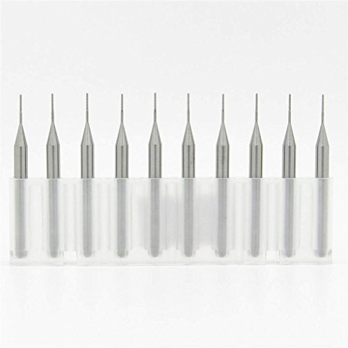 Pxyelec 10PCS 0.5mm Schaftfräser, Gravurbohrer aus Karbid für CNC-/PCB-Maschinen von Pxyelec